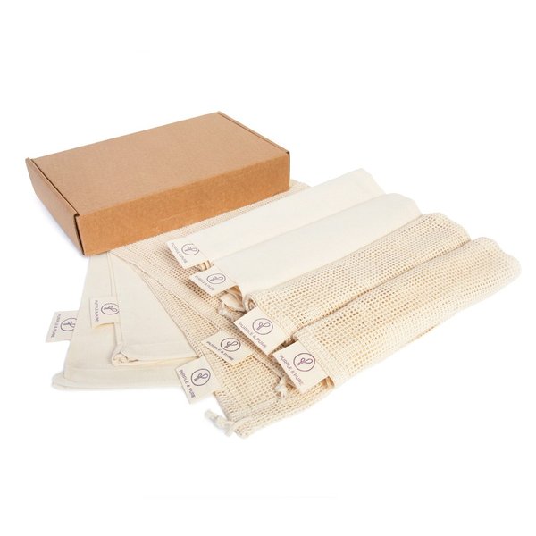 Organic Cotton Produce Bags Variety Pack 